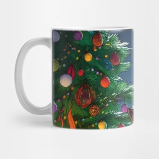 Christmas Dragon Wonderland: Festive Art Prints Featuring Whimsical Dragon Designs for a Joyful Holiday Celebration! Mug